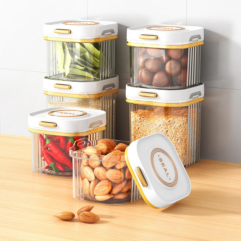 Airtight Food Storage Canister - Moisture-Proof Kitchen Jar for Snacks, Grains & Milk Powder (500-1800 ml)