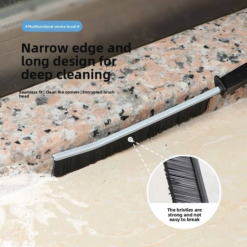 Telescopic Long-Handle Tile Grout Brush - Nylon Bristle Floor & Gap Cleaning Brush (PP + PET)