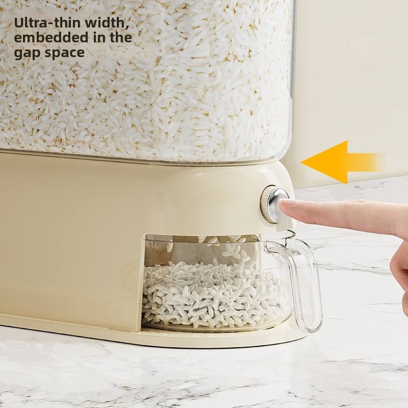 4-5 L Airtight Rice Storage Container - Insect-Proof & Moisture-Proof Sealed Grain Bin with Flip-Top Lid