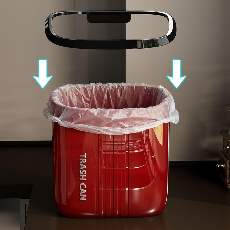 Wall-Mounted Kitchen Trash Can - No-Lid Hanging Waste Bin for Indoor Use (Rectangular)
