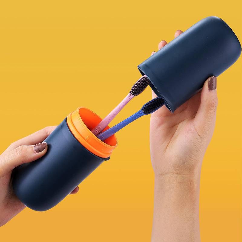 Portable Travel Toothbrush & Toothpaste Cup Set - Leak-Proof PP Rinsing Cup for Students & Travel