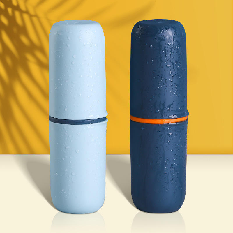 Portable Travel Toothbrush & Toothpaste Cup Set - Leak-Proof PP Rinsing Cup for Students & Travel