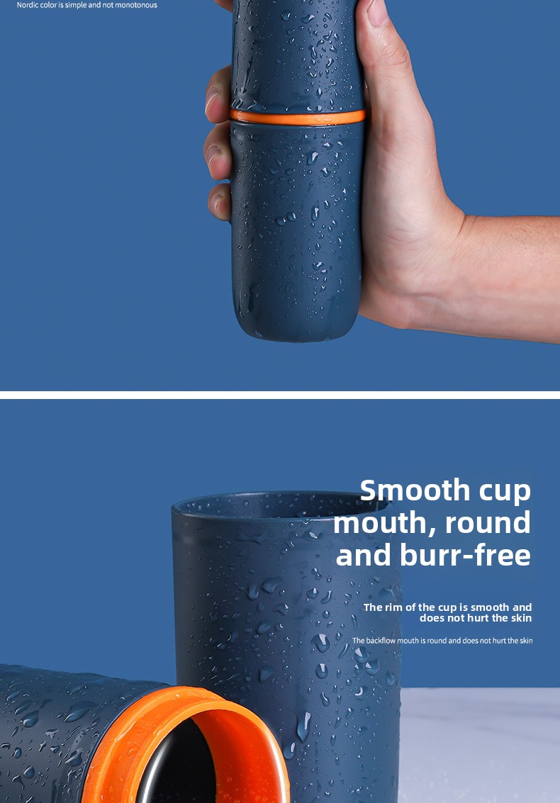 Portable Travel Toothbrush & Toothpaste Cup Set - Leak-Proof PP Rinsing Cup for Students & Travel