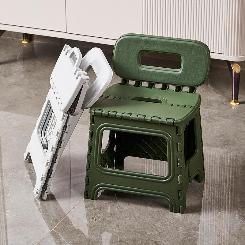 Folding Chair with Backrest - No-Assembly Portable Chair for Garden, Dorm & Outdoor