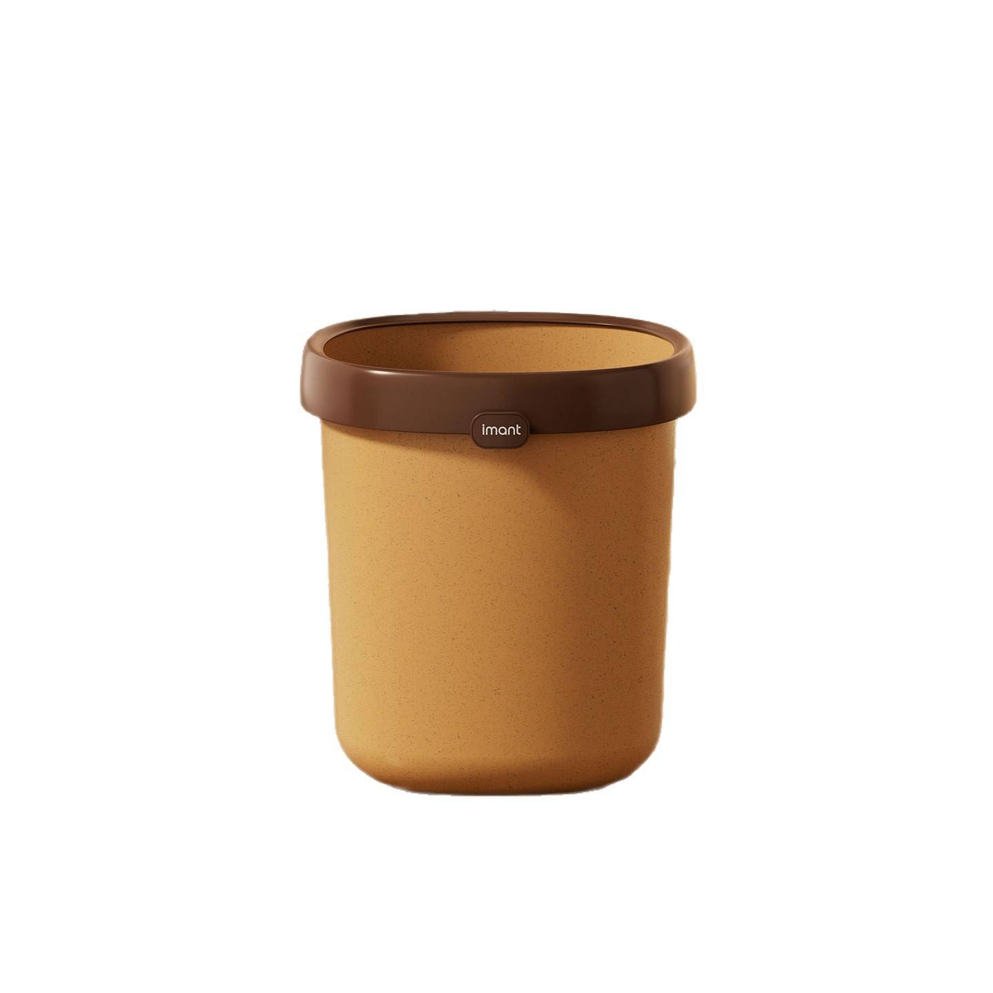 Open-Top Cylindrical Waste Bin - 10 L Plastic Household Trash Bucket for Bathroom, Kitchen & Bedroom