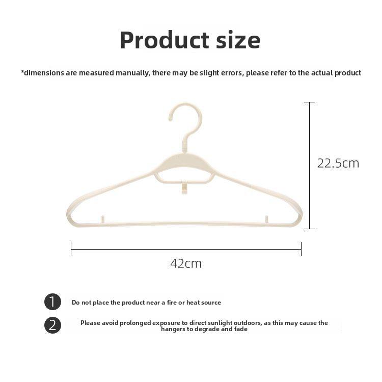 Stackable Non-Slip Plastic Hangers (5-Pack) - Ergonomic Seamless Clothes Hangers for Wardrobes