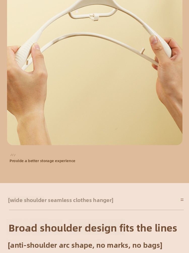 Stackable Non-Slip Plastic Hangers (5-Pack) - Ergonomic Seamless Clothes Hangers for Wardrobes