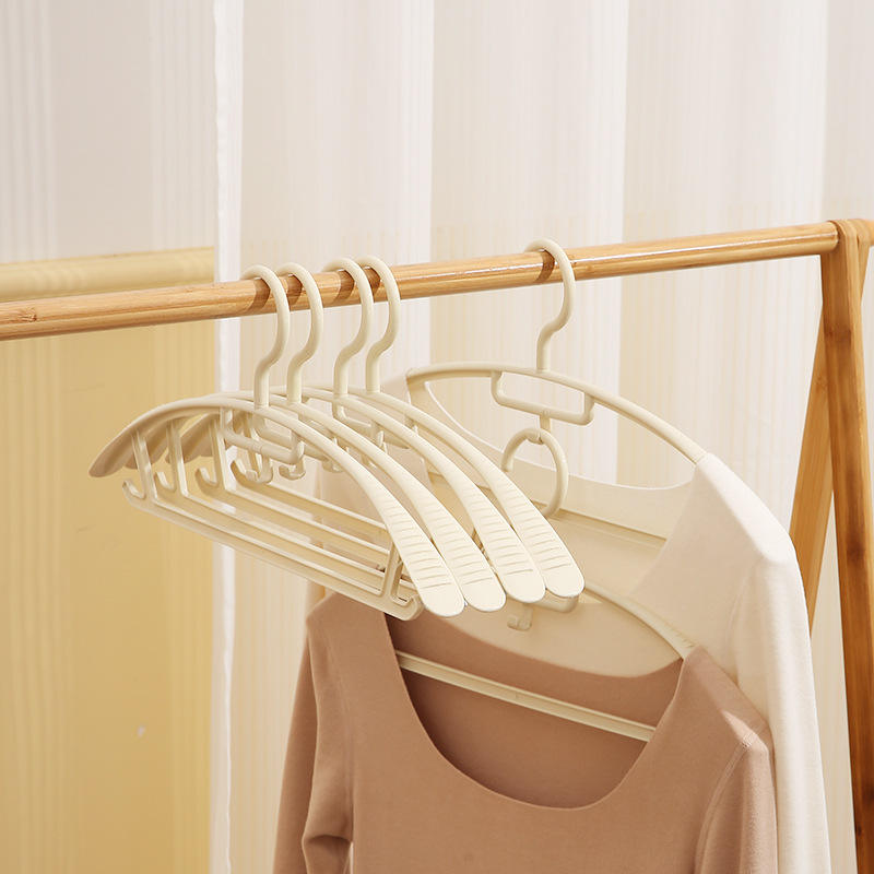 5-Pack ABS Wide-Shoulder Non-Slip Hangers - Stackable Portable Clothes Hangers