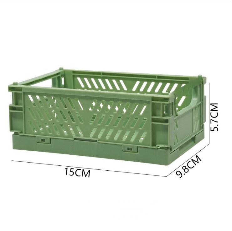 Small Foldable Storage Box - Stackable PP Organizer for Toys, Books & Wardrobes (15 x 9.8 x 5.7 cm)