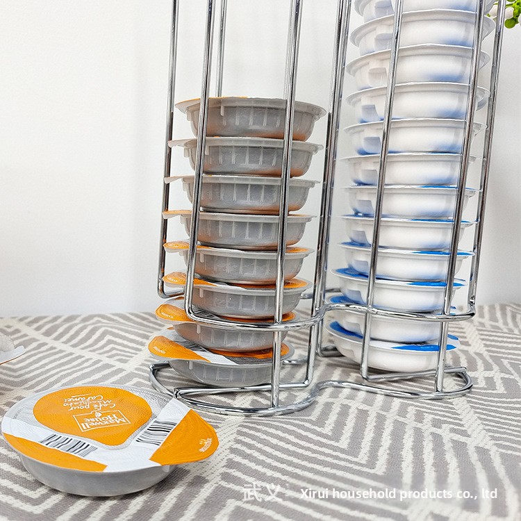 Cylindrical Wire Coffee Capsule Holder - Stand for Tassimo & Bartesian Capsules