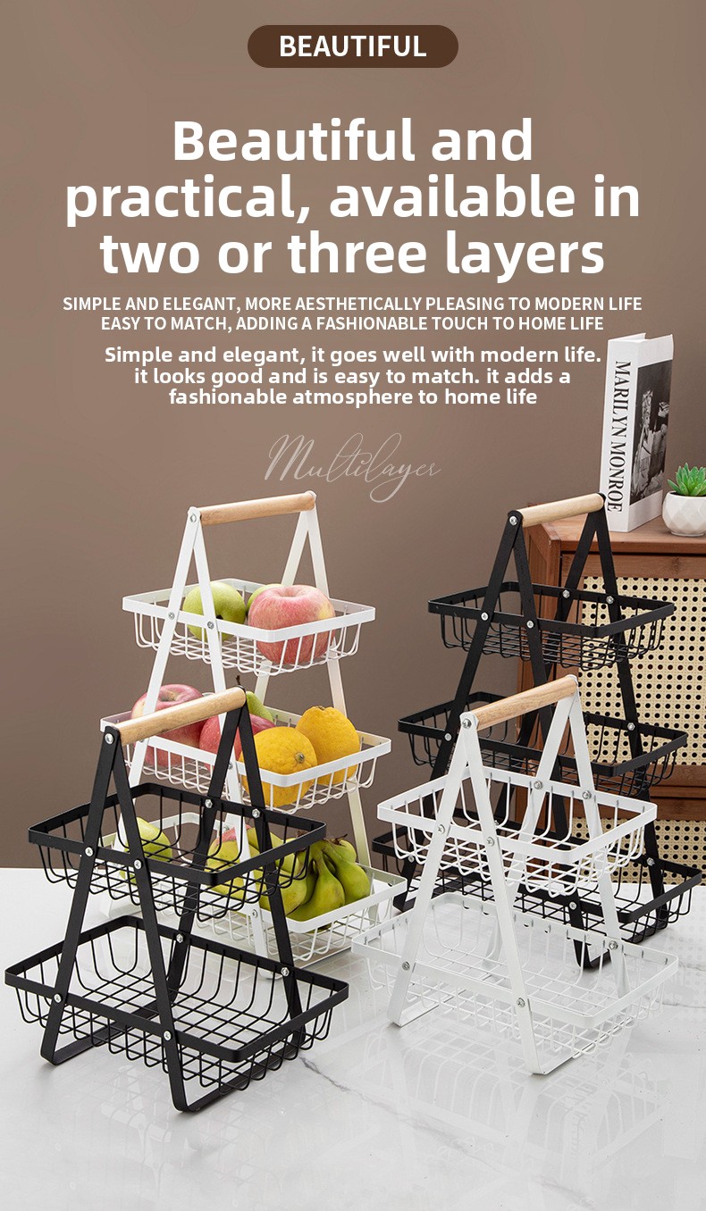 2-Tier Foldable Iron Dish Rack - Portable Standing Kitchen Plate & Bowl Drying Rack