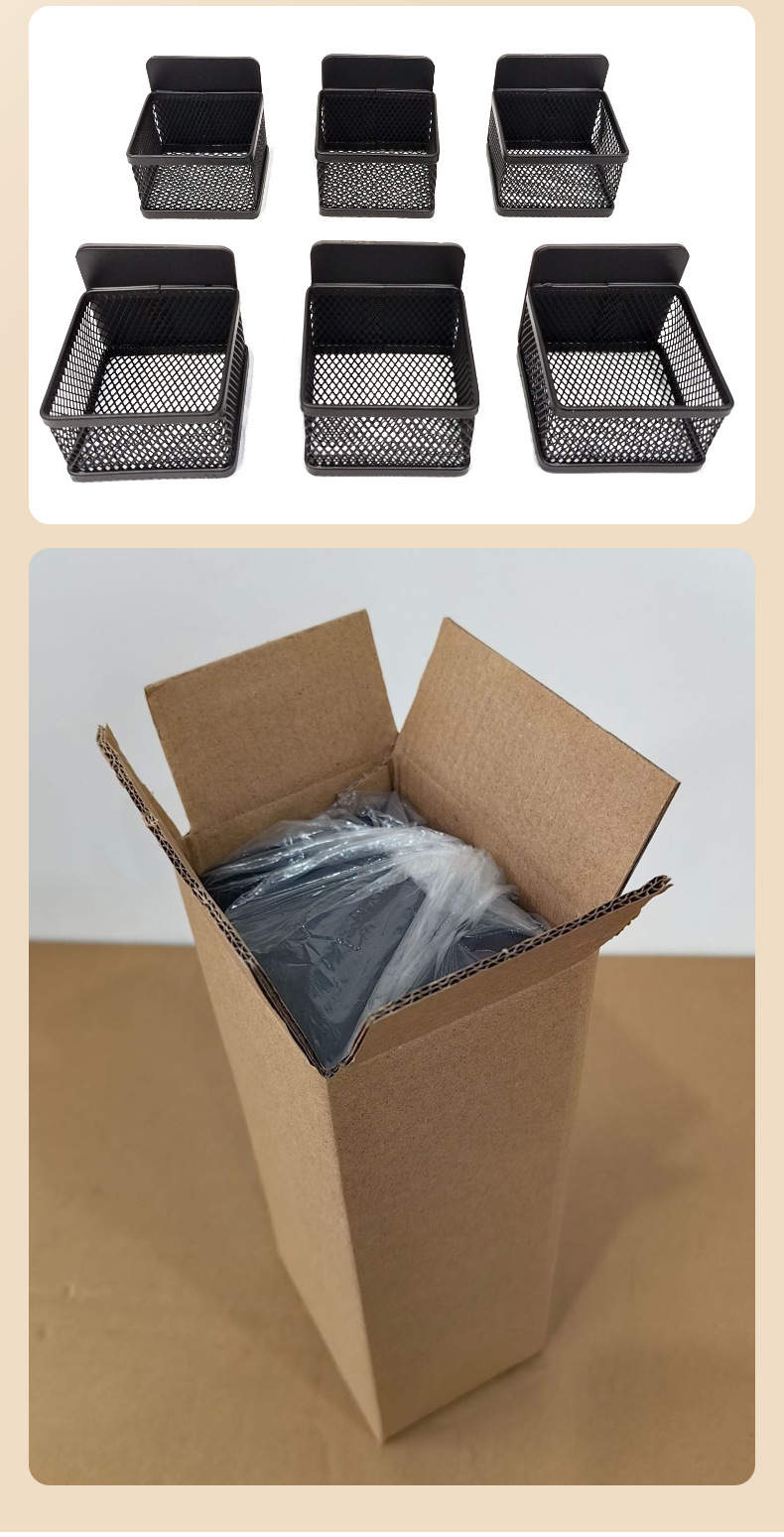 Magnetic Wrought Iron Tea Bag Holder - 7.3 x 7.3 x 7 cm Open Basket for 6 Tea Bags