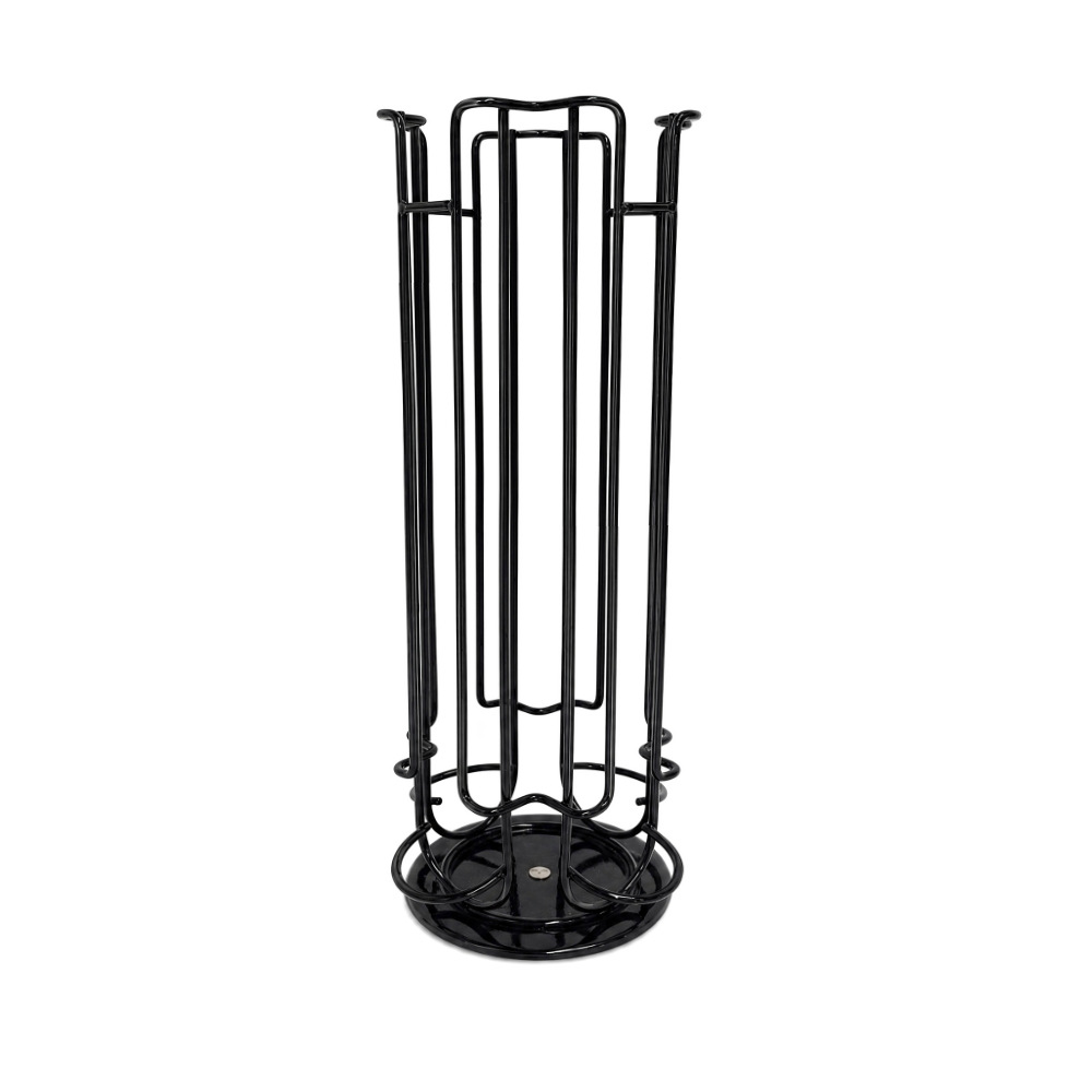 Rotating Iron Coffee Capsule Holder - 24-Capsule Carousel Rack for Dolce Gusto