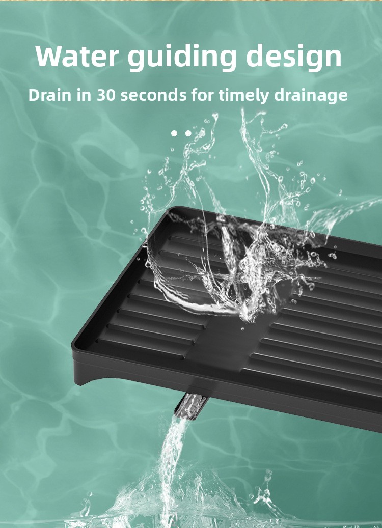 Foldable Carbon Steel Dish Rack - Modern Standing Kitchen Plate & Bowl Organizer