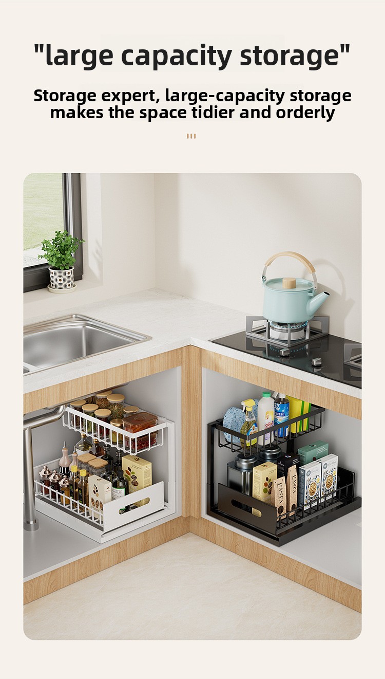Foldable L-Shaped Kitchen Spice Rack - No-Drill Metal Seasoning Organizer