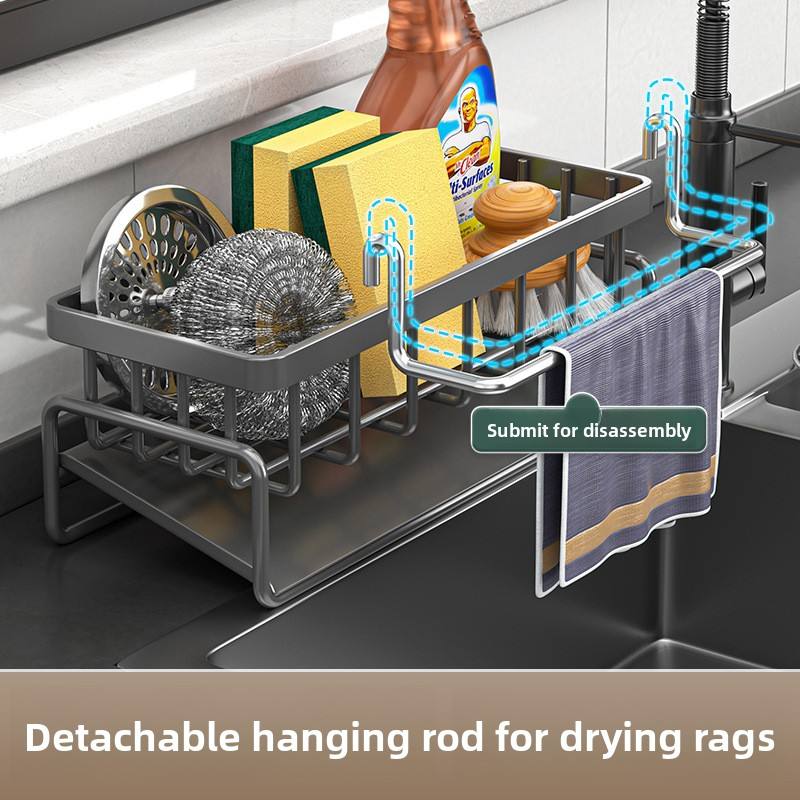 Standing Kitchen Wire Dish Rack - Detachable Modern Minimalist Storage Organizer