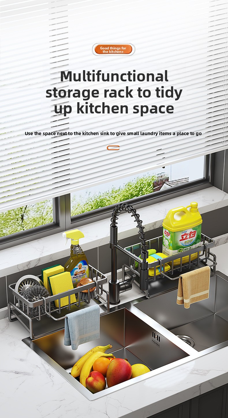 Standing Kitchen Wire Dish Rack - Detachable Modern Minimalist Storage Organizer