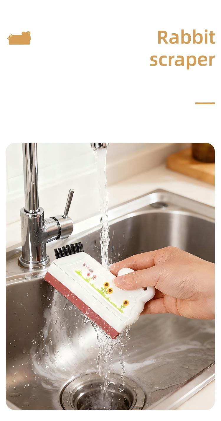 Plastic Bathroom Glass Squeegee - Ergonomic Handle Wiper for Washbasin & Shower Glass