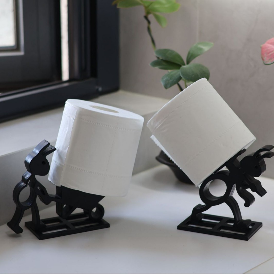 Ant-Shaped Standing Toilet Paper Holder - ABS Free-Standing Bathroom Tissue Rack