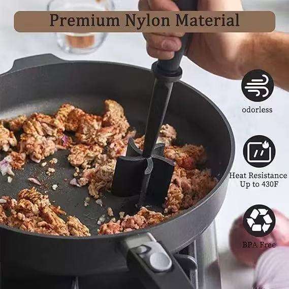 Multifunction Handheld Meat Chopper - PP Grinder & Mixing Spatula for Kitchen