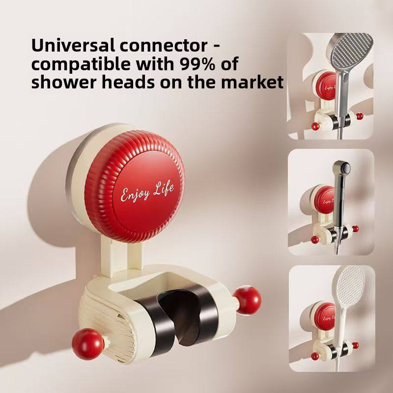 Suction Shower Head Holder - No-Drill Adjustable Bracket with Suction Cup Base