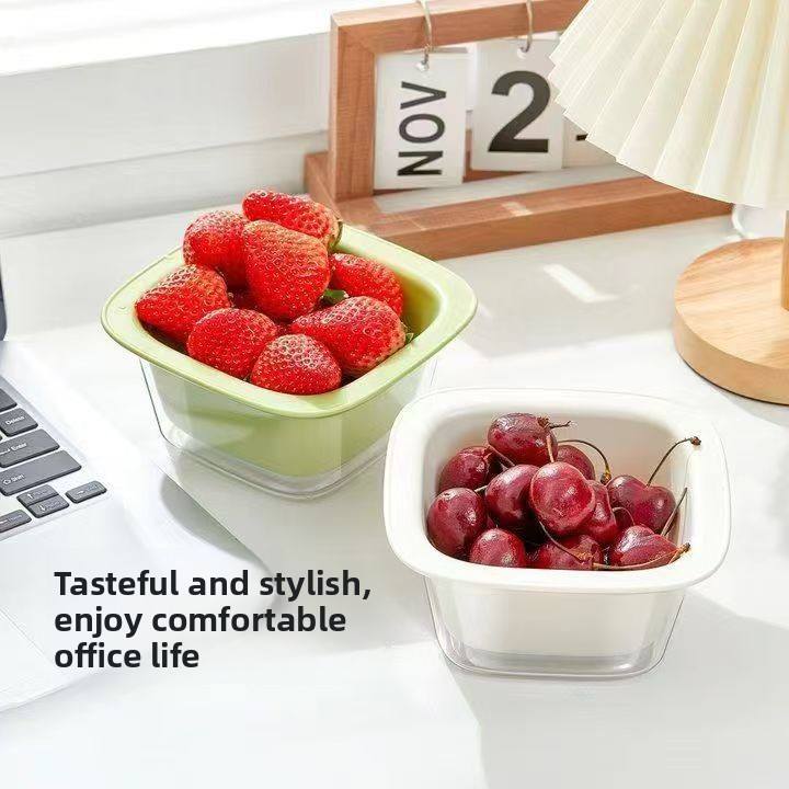 Double-Layer Kitchen Drain Basket - Multi-Purpose Fruit & Vegetable Washing Colander