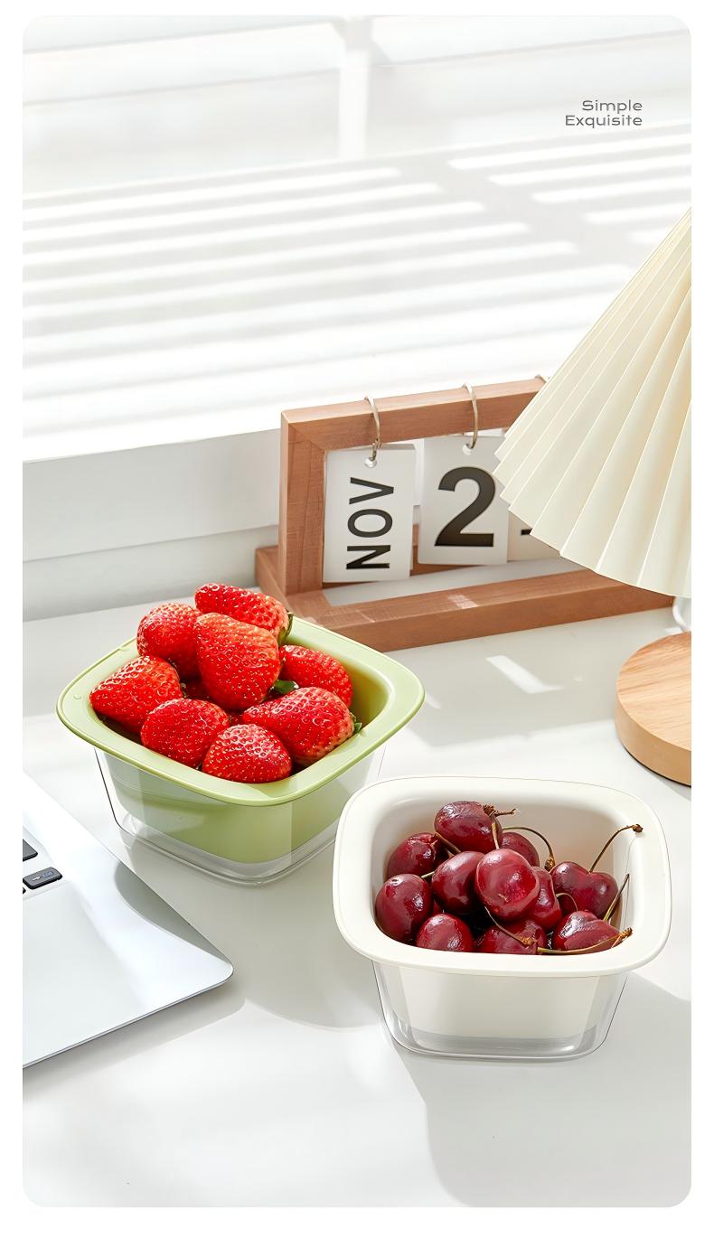 Double-Layer Kitchen Drain Basket - Multi-Purpose Fruit & Vegetable Washing Colander