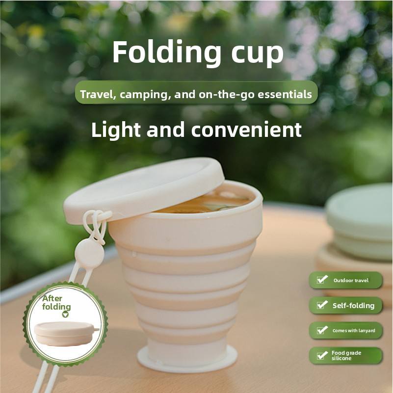 Collapsible Silicone Camping Cup - Telescopic Food-Grade Travel Cup (Heat-Resistant)