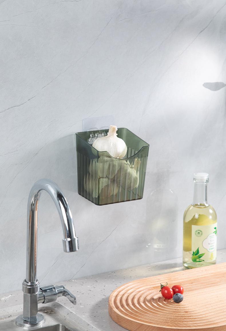 Wall-Mounted Hanging Storage Basket - PP Space-Saving Kitchen Organizer