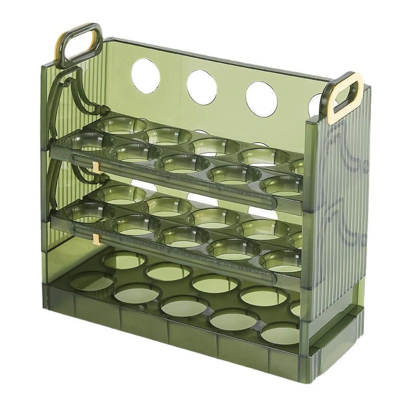 Flip-Top Egg Storage Box - 20-Grid PP Fridge Door Egg Holder (25.5 x 10 x 17 cm)