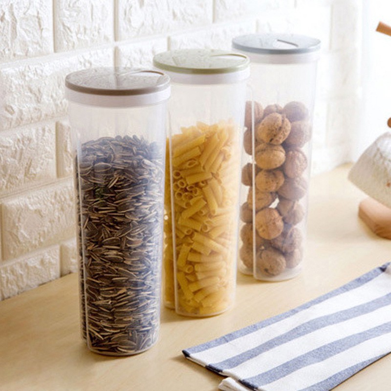 12 L Whole Grain Storage Jar - Sealed Plastic Cereal Container with Portion Control