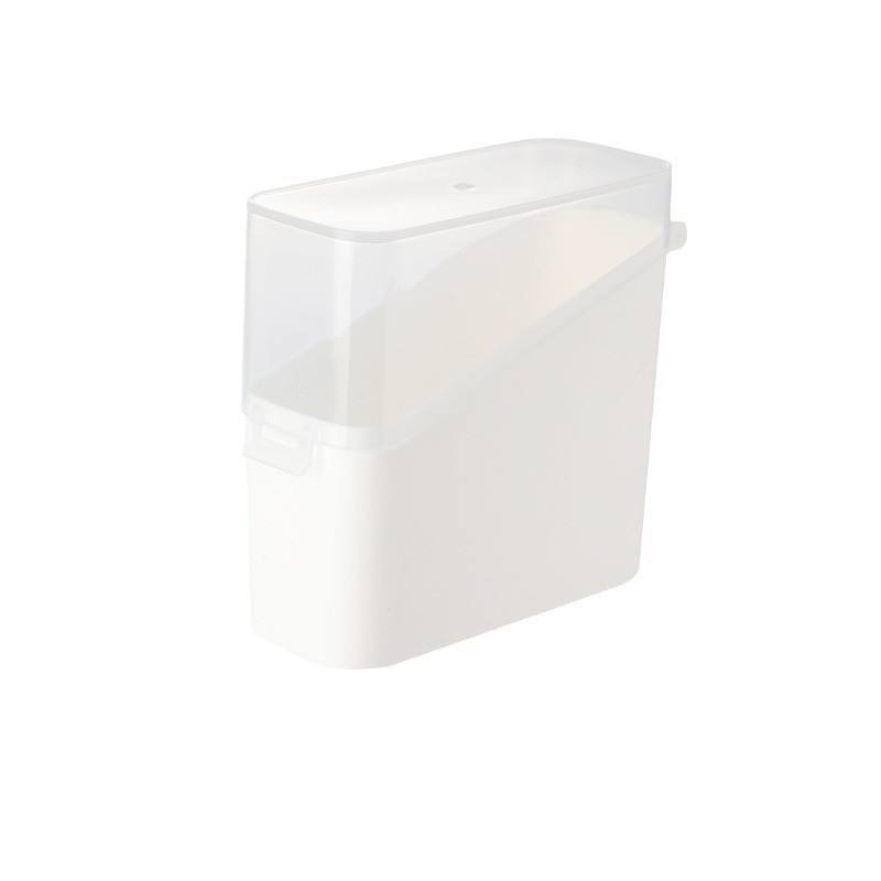 Flip-Top Refrigerator Door Storage Box - White PP Fresh-Keeping Organizer