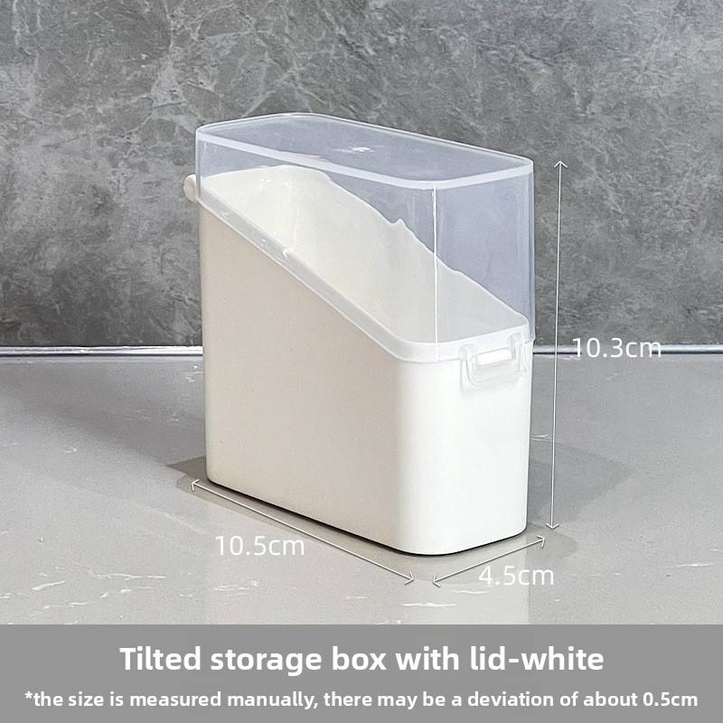 Flip-Top Refrigerator Door Storage Box - White PP Fresh-Keeping Organizer