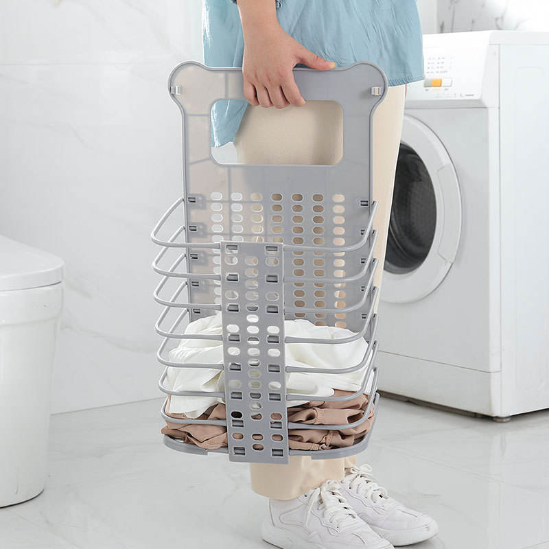 Wall-Mounted Foldable Laundry Basket - Large PP Space-Saving Hamper