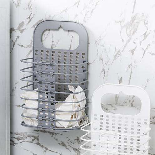 Wall-Mounted Foldable Laundry Basket - Large PP Space-Saving Hamper