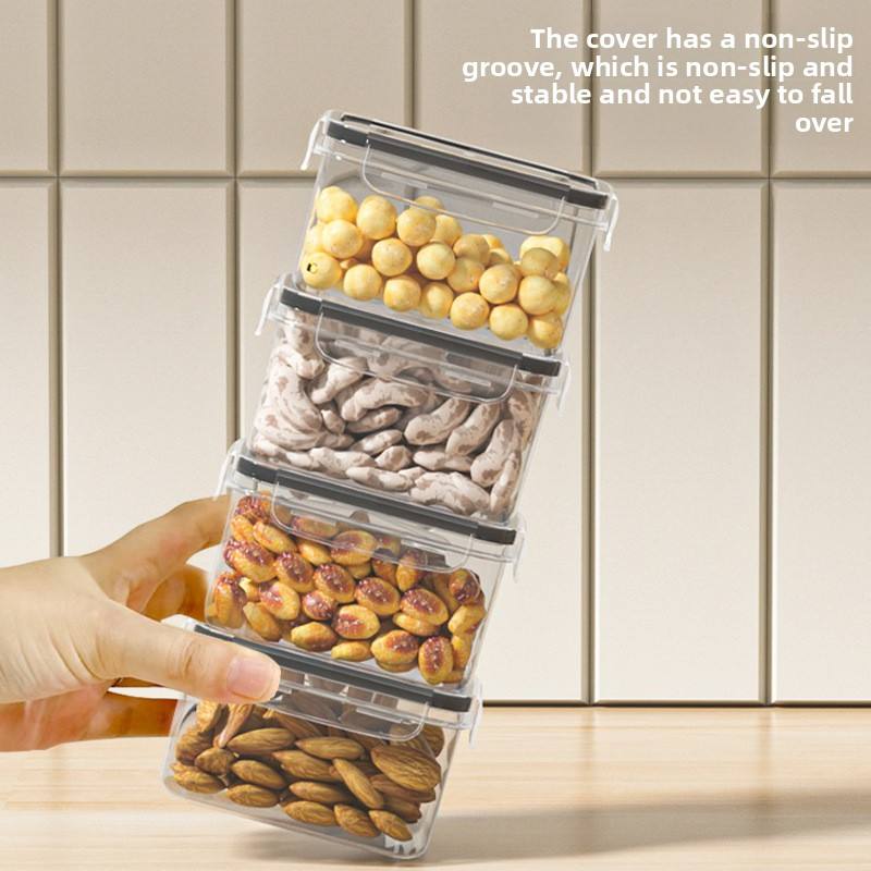 Airtight PP Kitchen Storage Container - Transparent Sealed Jar 2.1-3 L
