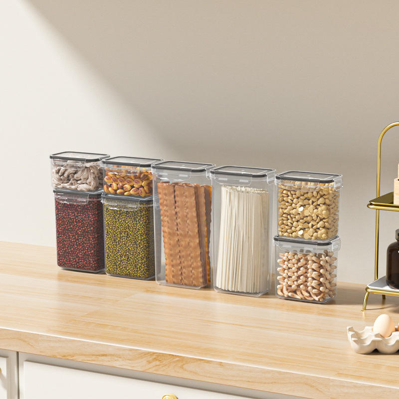 Airtight PP Kitchen Storage Container - Transparent Sealed Jar 2.1-3 L