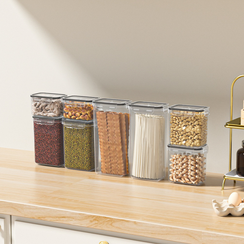 Airtight PP Kitchen Storage Container - Transparent Sealed Jar 2.1-3 L