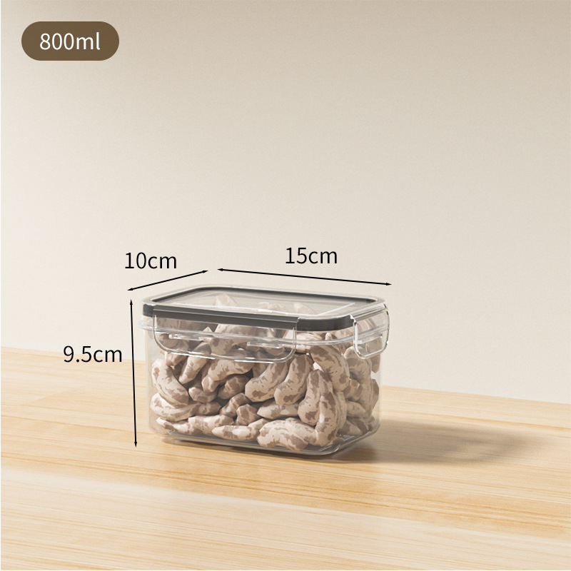Airtight PP Kitchen Storage Container - Transparent Sealed Jar 2.1-3 L