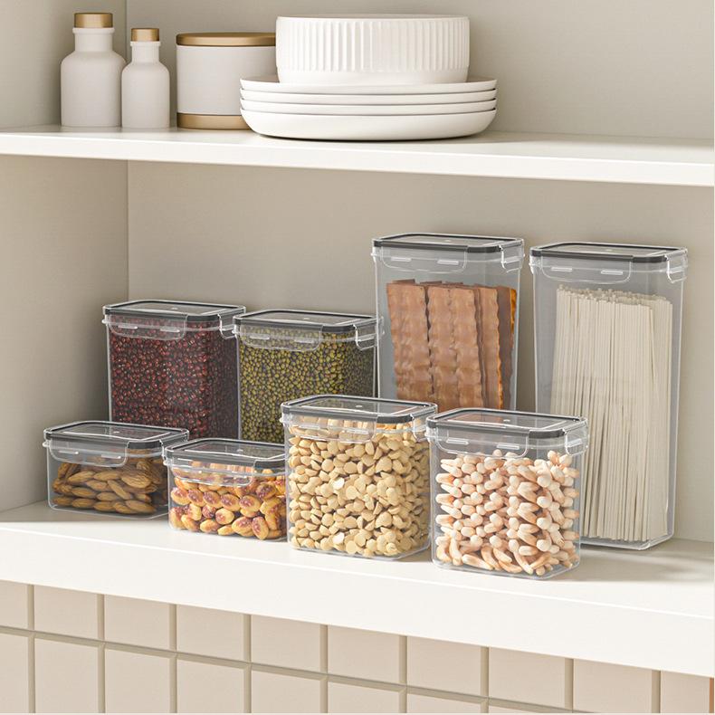 Airtight PP Kitchen Storage Container - Transparent Sealed Jar 2.1-3 L