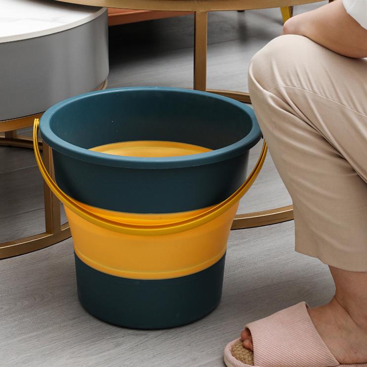 Large Foldable Bucket - Portable PP+TPE Collapsible Tub for Outdoor & Car Wash