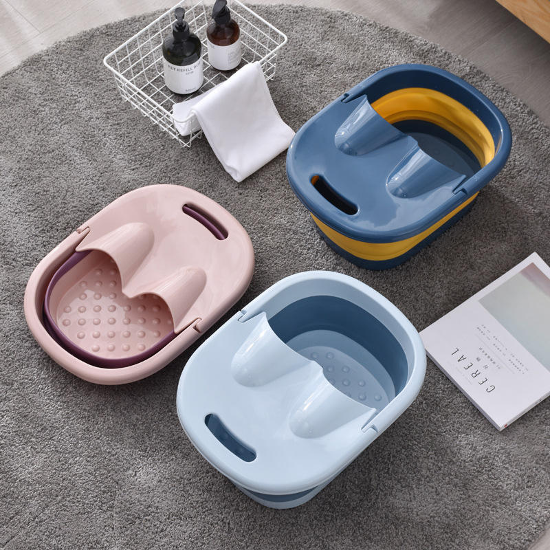 Foldable Foot Bath Basin - Large Portable Deep-Massage Soaking Tub
