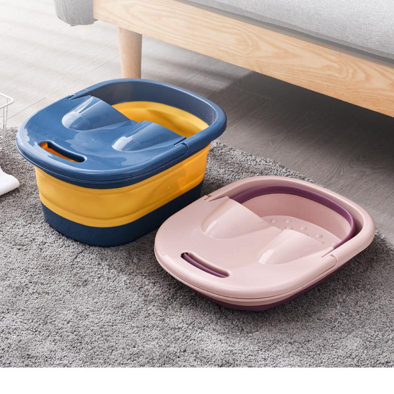 Foldable Foot Bath Basin - Large Portable Deep-Massage Soaking Tub
