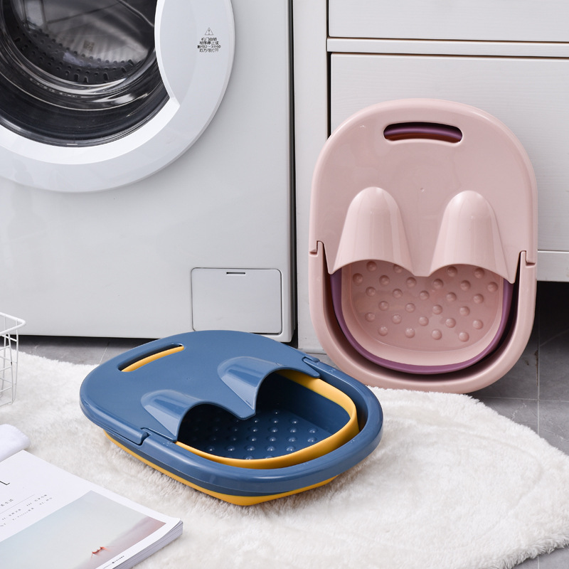 Foldable Foot Bath Basin - Large Portable Deep-Massage Soaking Tub