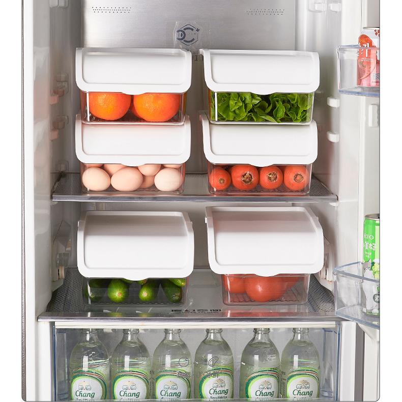 Lidded Fridge Storage Box - Food-Grade Fresh-Keeping Container, Large Capacity