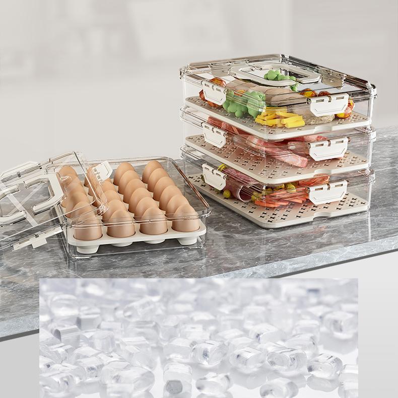 Portable Fridge Storage Box with Drainage - Sealed Lidded Food Container