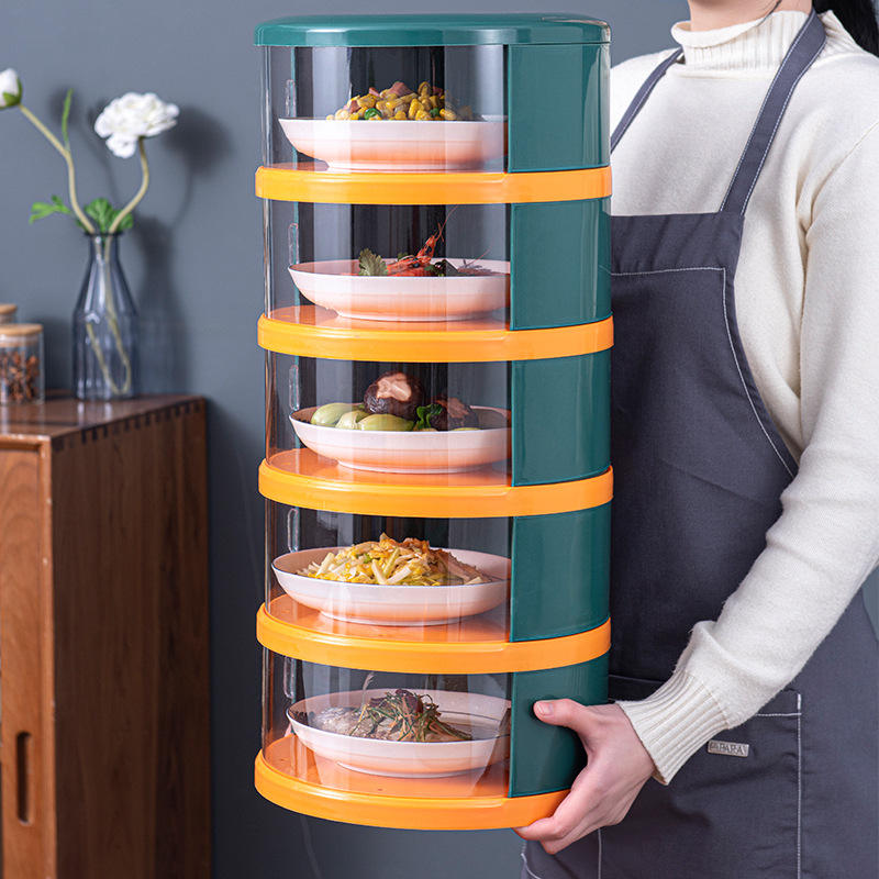 Stackable Plastic Food Cover - Insulated Dust-Proof Table Food Dome, White