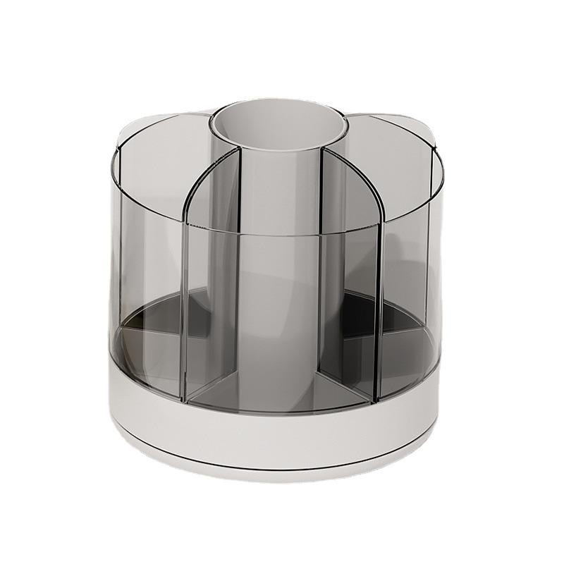 Rotating Pen Holder - Large Capacity PS+HIPS Desk Organizer & Makeup Brush Stand