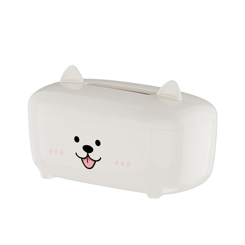 Cute Animal Waterproof Tissue Box - Thickened PP Napkin Holder for Bathroom & Desk