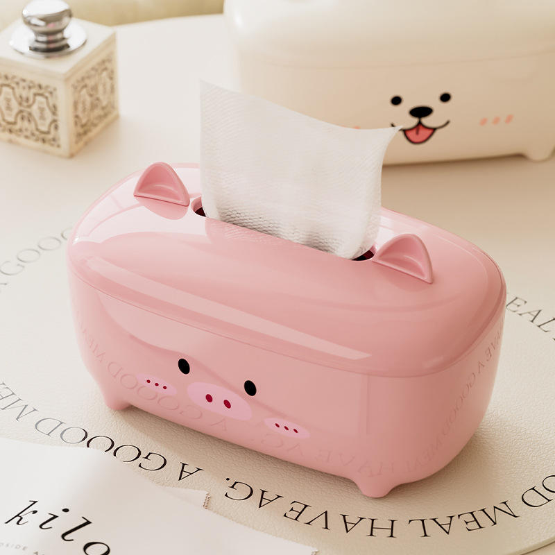 Cute Animal Waterproof Tissue Box - Thickened PP Napkin Holder for Bathroom & Desk